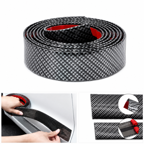 Carbon fiber model strip in soft rubber with 3M...