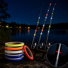 Nastro adesivo riflettente per canna da pesca 7 mm x 3 metri