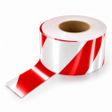 Red and white reflective warning tape