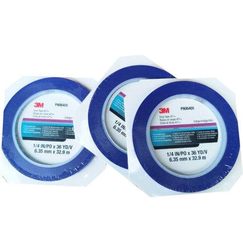 Nastro Vinilico 3M 471+ Fine Line Blu Indaco...