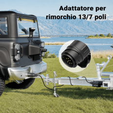 Adattatore rimorchio 13 poli a 7 poli 12V per auto, portabici e carrello appendice 2