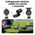 Adattatore rimorchio 13 poli a 7 poli 12V per auto, portabici e carrello appendice