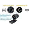 Adattatore rimorchio 13 poli a 7 poli 12V per auto, portabici e carrello appendice