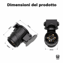 Adattatore rimorchio 13 poli a 7 poli 12V per auto, portabici e carrello appendice