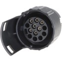 Adaptador de 7 pines a 13 pines de 12 V para remolques de coches, portabicicletas y caravanas.