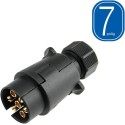 Spina rimorchio 7 poli 12V per carrello, caravan e portabici