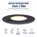 Nastro biadesivo 3M™ 9448AB nero 2 mm x 50 m per LCD, smartphone e touch screen