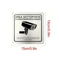 2 Cartelli Area Videosorvegliata GDPR 15x15 cm in... 2
