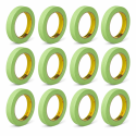 3M Scotch 233+ Nastro Mascheratura Verde 18 mm x 55 m – Bundle 12 Rotoli per Carrozzeria e Verniciatura Professionale