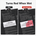90 etichette indicatrici d’acqua 30×10 mm in foglio – Water Contact Indicator