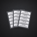 90 etichette indicatrici d’acqua 30×10 mm in foglio – Water Contact Indicator