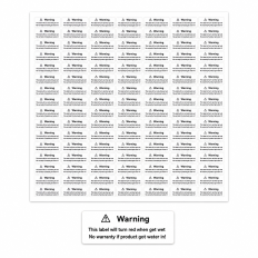 90 water contact indicator labels, 30 x 10 mm, per sheet...