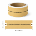 100 Sigilli in Rotolo carta “DO NOT ACCEPT IF SEAL IS BROKEN” 10 x 3 cm