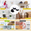 10 Pairs 50mm Black Round Hook and Loop Strong Reusable Adhesive Tape
