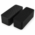 10 paires de fixations adhésives pour tapis de voiture, 16 x 70 mm, à scratch, noires et antidérapantes