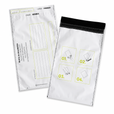 Security envelope with numeric code and barcode 270x400mm
