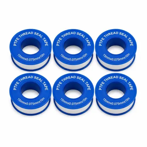 6 Rolos de Fita Veda-Roscas em PTFE 12 mm x 10 m