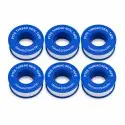 6 Rollos de Cinta PTFE Sellaroscas para Fontanería 12 mm x 10 m