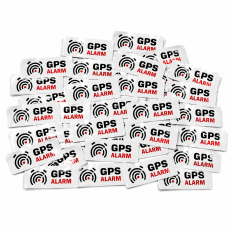 50 Adesivi GPS Alarm Rifrangenti 55x25mm Anti Furto Auto... 2