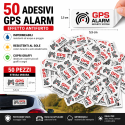 50 Adesivi GPS Alarm Rifrangenti 55x25mm Anti Furto Auto Impermeabili