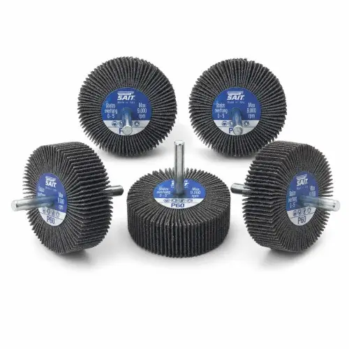 5 Ruote Lamellari SAIT SAITOR-G P60 40x20x6 mm con Gambo per Metallo