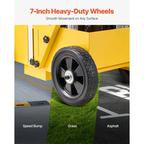 Carrello Traccialinee a 4 Ruote con Larghezza Regolabile 56-102 mm per Segnaletica Orizzontale