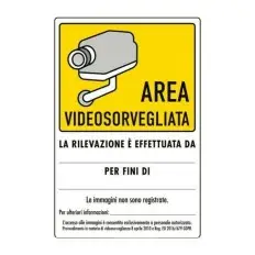 2 Placas de plástico de Zona de Videovigilancia - 15 x...