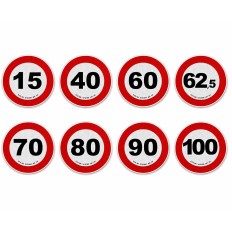 Reflective 3M speed limit sign sticker class 2 approved