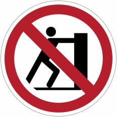 Verbotszeichen P017 „Schieben verboten“ – ISO 7010,...