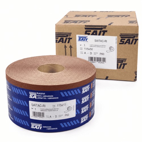 SAIT Abrasive Paper Roll 115 mm x 50 m for Wood Filler Paint