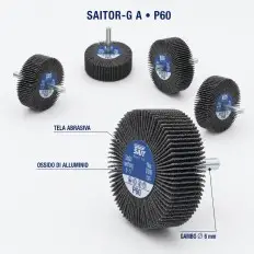 5 SAIT SAITOR-G P60 Lamellenräder 40x20x6 mm mit Schaft für Metall 2
