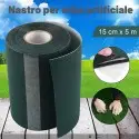 Nastro per erba sintetica 15 cm x 5 m: pellicola da staccare e posa sotto i teli