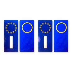 4 high resistant vinyl stickers for Italian number plate Best