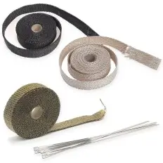Nastro termico protezione calore collettore scarico marmitta auto/moto universale 25mm x 5M