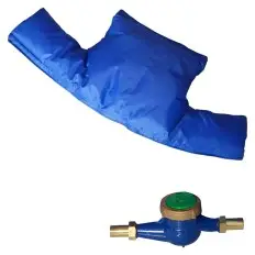 Frostschutz-Isolierhülle für Wasserzähler – 55 x 25 cm, für außen, Rohre und Ventile