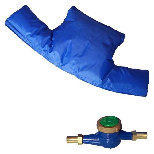 Frostschutz-Isolierhülle für Wasserzähler – 55 x 25 cm, für außen, Rohre und Ventile