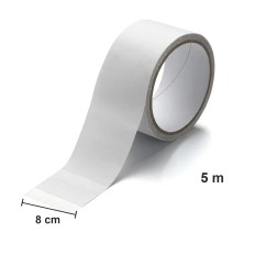 Adhésif réparation tente transparent 8 cm x 5 m et tente réparée 2