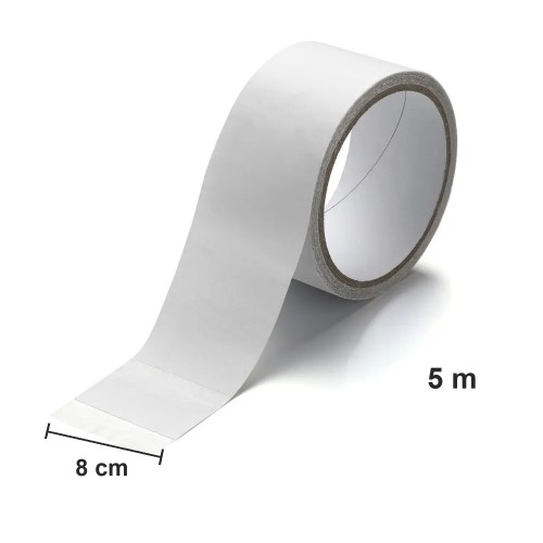 Dimensions du rouleau : 8 cm de large, 5 m de long