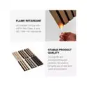 Slatted acoustic sound-absorbing panel for false ceiling fire-resistant B-s2