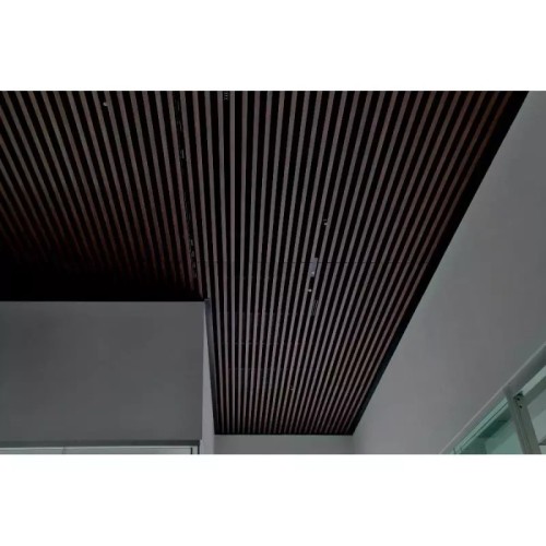 Slatted acoustic sound-absorbing panel for false ceiling fire-resistant B-s2