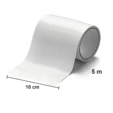 Clear awning repair tape 10 cm x 5 m and a repaired awning 2