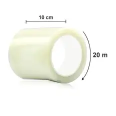 Ruban adhésif réparation serre transparent 10 cm x 20 m et bâche de serre réparée 2