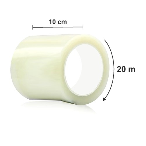 Dimensions du rouleau : 10 cm de large, 20 m de long