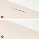 Before and after: the tear in the greenhouse film and the repair with the tape