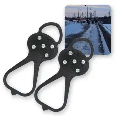 Crampons antiderrapantes de cidade com 5 pitões de aço, um par
