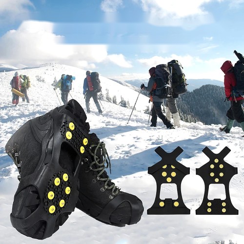 Escursione sulla neve battuta con i ramponcini