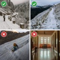 Onde usar: estradas e trilhos gelados sim, glaciares e pisos interiores não