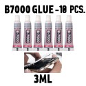 Kit de 10 tubes de colle B-7000 transparente – 3 ml chacun