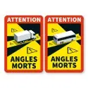 Adesivo angolo morto camion e bus – modello francese Angles morts 250x170 mm, PVC adesivo o alluminio