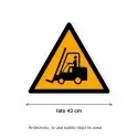 W014 triangular sign dimensions: 43 cm per side